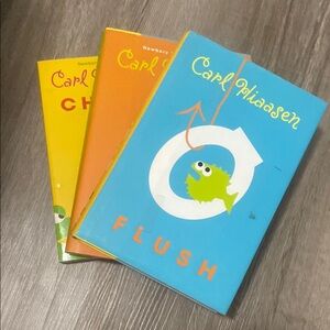 Carl Hiaasen Book Set - Blue, Yellow, Orange
